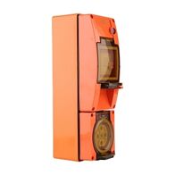NHP ISO Socket Outlet - RCD, 5 Round Pins 40A 500V AC, with Base, Resistant Orange