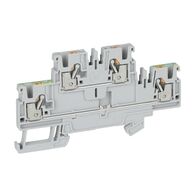 Allen-Bradley 1492-P Push-in Terminal 2.5mm 2 Level Ground 4 Conductor Entries Green Yellow