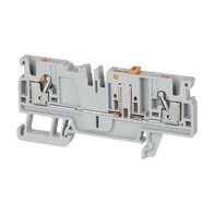 Allen-Bradley 1492-P Push-in Disconnect Terminal 2.5mm 1 Level 2 Conductor Entries Knife Lever Grey