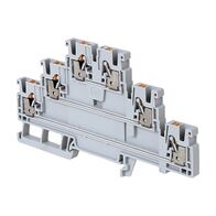 Allen-Bradley 1492-P Push-in Terminal 2.5mm 3 Level 6 Conductor Entries Grey