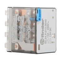 Finder 56 Series Miniature Power Relay 12A 4CO 12V DC Coil with PB plus Mechanical Indicator