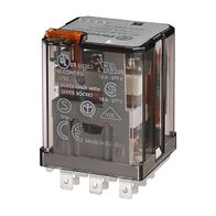 Finder 62 Series Power Relay Plug in 16A 3CO 110V DC Coil with Pushbutton plus Mechanical Indicator