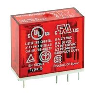 Allen-Bradley 700-HP PCB Pin Style Safety Control Relay 8A 2CO 24V DC Coil Standard Silver Contacts