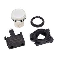 Allen-Bradley 800F Pilot Light 22.5mm Complete Round Plastic LED Module 24V AC DC Clear