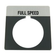Allen-Bradley 800T Legend Plate 46 x 47mm Gray FULL SPEED for 30.5mm Pushbutton