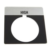 Allen-Bradley 800T Legend Plate 46 x 47mm Gray HIGH for 30.5mm Pushbutton