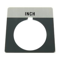 Allen-Bradley 800T Legend Plate 46 x 47mm Gray INCH for 30.5mm Pushbutton