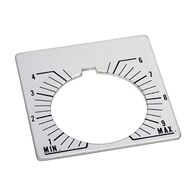 Allen-Bradley 800T Legend Plate 46 x 47mm Grey Blank with Graduated Markings for 30.5mm Pushbutton