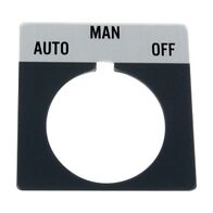 Allen-Bradley 800T Legend Plate 46 x 47mm Grey OFF MAN ON for 30.5mm Pushbutton