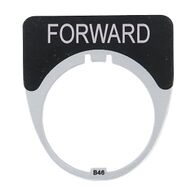 Austrol N100 Legend Plate Forward Black 41 x 45mm Medium to suit N100 operators and indicators