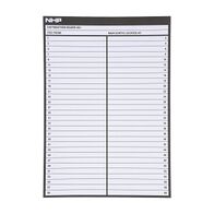 NHP Concept Panelboard Accessory Label Door A4 Schedule Card