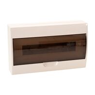 NHP MOD6 CSB Insulated Loadcentre 18 Way DIN Surface Door Transparent