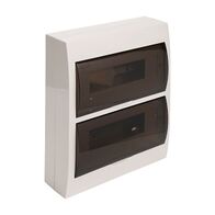 NHP MOD6 CSB Insulated Loadcentre 24 Way DIN Surface Door Transparent