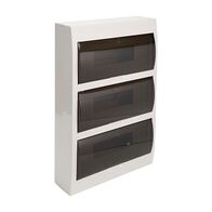 NHP MOD6 CSB Insulated Loadcentre 36 Way DIN Surface Door Transparent