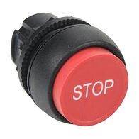 Sprecher and Schuh D7 Pushbutton 22.5 mm Head Only Plastic MOM Flush Red Cap STOP Non Ill