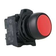 Sprecher and Schuh D7 Pushbutton 22.5 mm Complete Plastic MOM Flush Red Cap Non Ill 1NC