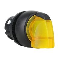 Sprecher and Schuh D7 Selector Switch 22.5mm Head Only Plastic STD KNB 3 POS Illuminated YLW SR LR