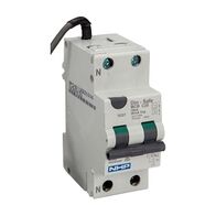 NHP DIN-T Residual Current Device Short Body w/ Overcurrent 10kA 6A 1Pole and N C Curve 30mA Type AC