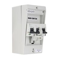 NHP DIN-T Meter Isolator Pole Cover 4 Way Surface and 3Pole 100A 10kA MCB C Curve LOCKDIN