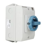 Socomec ISO Enclosed Isolator, IP 65 Plastic Grey, Handle - Blue, 4P 25A