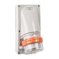 NHP ISO Appliance Inlet, 4 Round Pins 10A 500V AC, without Base, Grey