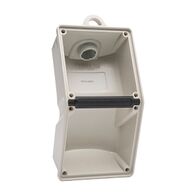 NHP ISO Back Box/Base, 2 Gang (1 x 2) - Pendant 60mm depth, Grey