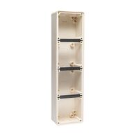 NHP ISO Back Box/Base, 4 Gang (1 x 4) - Inline 63mm depth, Resistant White