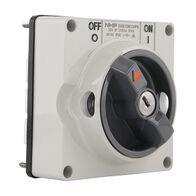 NHP ISO Surface Switch - Key, Lock in OFF, 2 Pole 20A 250V AC, w/o Base, Grey