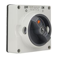 NHP ISO Surface Switch - Key, Lock in ON/OFF, 2 Pole 32A 250V AC, w/o Base, Grey
