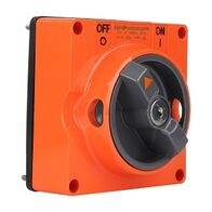 NHP ISO Surface Switch - Key, Lock in ON/OFF, 3 Pole 20A 500V AC, w/o Base, Resistant Orange