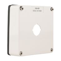 NHP ISO Cover - Cutout (1 x 22 5mm), 1 Gang - Shallow D38mm, Resistant White