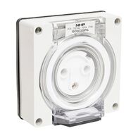 NHP ISO Socket Outlet, 3 Round Pins 20A 250V AC, w/o Base, Grey