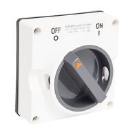 NHP ISO Surface Switch, 1 Pole 2 Way 10A 250V AC, w/o Base, Resistant White