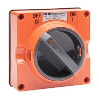 NHP ISO Surface Switch, 2 Pole 20A 250V AC, w/o Base, Resistant Orange