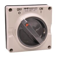 NHP ISO Surface Switch, 3 Pole 10A 500V AC, w/o Base, Grey