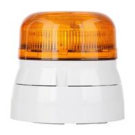 Klaxon Flashguard Beacon 3 Joules Xenon Flashing or Strobe Mode IP65 230V AC Ceiling/Wall Mnt Amber