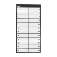 NHP Concept Panelboard Accessory Label Escutcheon Legend 1 to 24 suits DINT