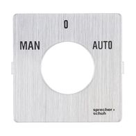 Sprecher and Schuh L2 Cam Switch Ll2A4 Legend Plate 48 x 48mm 60 Degrees Man O Auto