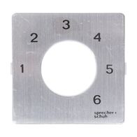 Sprecher and Schuh L2 Cam Switch Ll2A4 Legend Plate 48 x 48mm 1 2 3 4 5 6