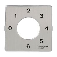 Sprecher and Schuh L2 Cam Switch Ll2A4 Legend Plate 48 x 48mm 0 1 2 3 4 5 6