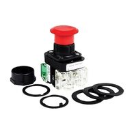 Allen-Bradley 800H Pushbutton 30.5mm COMP PLT FS STD MR HD PPTTR 1NO 1NCLB Self Monitoring Red