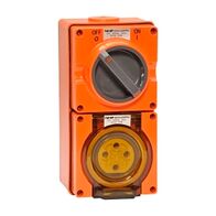 NHP ISO Switched Socket Outlet, 4 Round Pins 20A 500V AC, with Base, RO