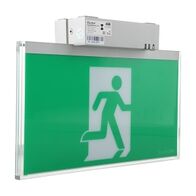Stanilite Single Point Platinum Exit Lighting LED Evago Ceiling Mount Single Sided