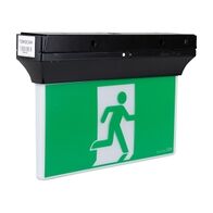 Stanilite Single Point Platinum Exit LED Edgelit Quickfit Black Body White Diffuser Pictograph