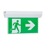 Stanilite Single Point Platinum Exit Lighting LED Edgelit Surface Mount 1 Box Solution