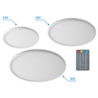 30W Slimline Tri-Colour Oyster (Inbuilt Sensor)