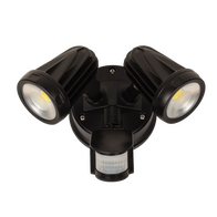 Premium Twin Spotlight with Sensor - Black
