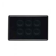 N/SW6/BLK - 6 Gang 16 Amp Switch Black