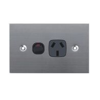 GPO1/SS/BLK - 316 Stainless Steel Single GPO Black