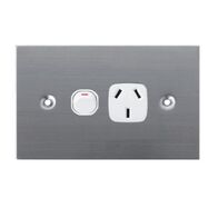 GPO1/SS/WH - 316 Stainless Steel Single GPO White
